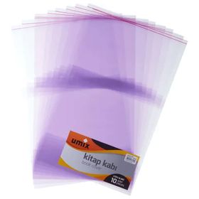 Umix Mor 10'lu Bantlı Hazır Kitap Kabı