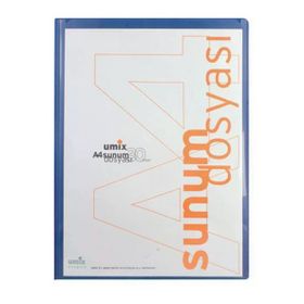 Umix U1103P Önden Cepli A4 30 Yaprak Lacivert Sunum Dosyası