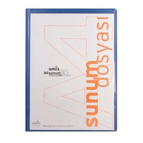Umix U1103P Önden Cepli A4 30 Yaprak Lacivert Sunum Dosyası