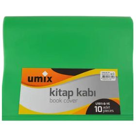 Umix Yeşil 10'lu Bantlı Hazır Kitap Kabı