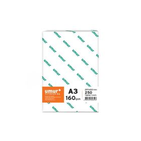Umur A3 Gramajlı 160gr 1 Paket 250 Sayfa Fotokopi Kağıdı