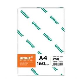 Umur A4 Gramajlı 160 gr 250 Yaprak 1 Paket Fotokopi Kağıdı