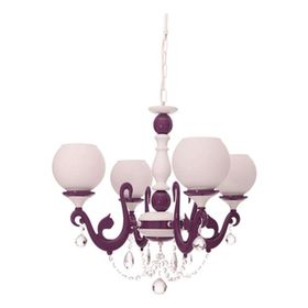 Umur Aydınlatma Bella Retro 4'lü Mor Beyaz Camlı Avize