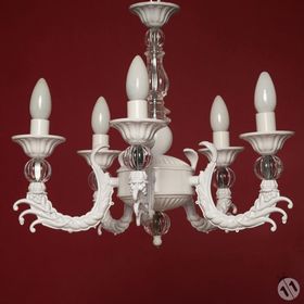 Umur Aydınlatma Eleganza Retro Beyaz 5li Taşsız Avize