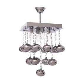 Umur Aydınlatma Glass 4lü Kare Ledli Kumandalı Sarkıt Avize