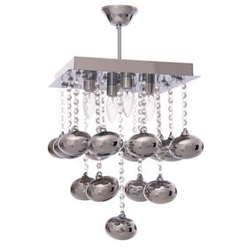 Umur Aydınlatma Glass 4lü Kare Ledli Kumandalı Sarkıt Avize