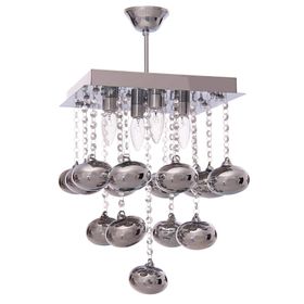 Umur Aydınlatma Glass 4lü Kare Ledli Kumandalı Sarkıt Avize