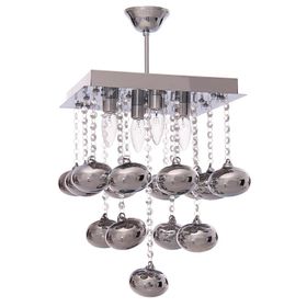 Umur Aydınlatma Glass 4lü Kare Ledli Kumandalı Sarkıt Avize