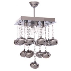 Umur Aydınlatma Glass 4lü Kare Ledli Kumandalı Sarkıt Avize