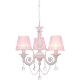 Umur Aydınlatma Senay 3'lü Abajurlu Minimalist Beyaz Pembe Avize