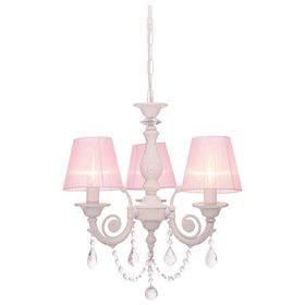 Umur Aydınlatma Senay 3'lü Abajurlu Minimalist Krem Pembe Avize