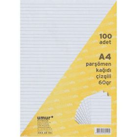 Umur Çizgili 60 gr A4 100 Yaprak Parşömen Kağıdı