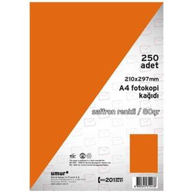 Umur Saffron 250 Yaprak A4 Renkli Fotokopi Kağıdı