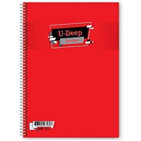 Umut U-DEEP A4 Pp Kapak 72 Yaprak Çizgili Spiralli Defter