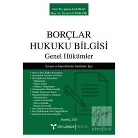 Umuttepe Yayınları - Borçlar Hukuku Bilgisi Genel Hükümler