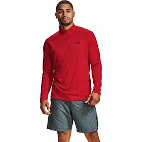 Under Armour 1328495-602 Kırmızı Tech 2.0 1/2 Zip Uzun Kollu Erkek T-Shirt