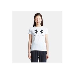 Under Armour 1356305 Live Sportstyle Graphic SS Gümüş Kadın Düz T-Shirt