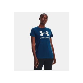 Under Armour 1356305 Live Sportstyle Graphic SS Gümüş Kadın Düz T-Shirt
