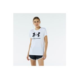 Under Armour 1356305 Live Sportstyle Graphic SS Gümüş Kadın Düz T-Shirt