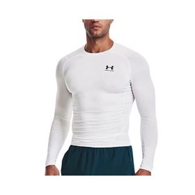 Under Armour 1361524-100 Beyaz UA HG Armour Comp LS Antrenman Erkek T-Shirt