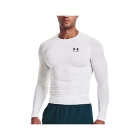 Under Armour 1361524-100 Beyaz UA HG Armour Comp LS Antrenman Erkek T-Shirt