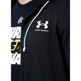 Under Armour 1370409 UA Rival Terry LC FZ Siyah Erkek Kapüşonlu Zip Ceket