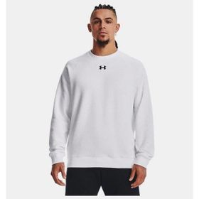 Under Armour 1379755 Beyaz UA Rival Fleece Crew Erkek Sweatshirt