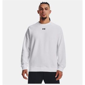 Under Armour 1379755 Beyaz UA Rival Fleece Crew Erkek Sweatshirt