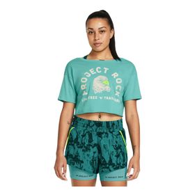Under Armour 1383420-957 Yeşil Kadın T-shirt