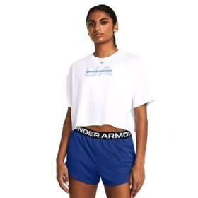 Under Armour 1386846-100 W Boxy Crop Beyaz Günlük Stil Kadın T-Shirt