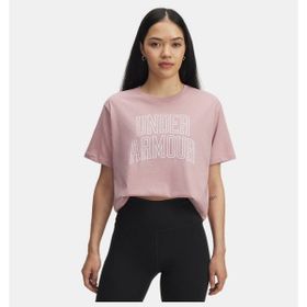 Under Armour 6007883-673 Rival Campus Pembe Oversize Kadın T-Shirt