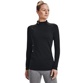 Under Armour ColdGear Authentics Mockneck Siyah Kadın T-Shirt