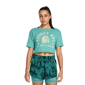 Under Armour Project Rock Balance Graphic Yeşil Kısa Kollu Kadın T-Shirt