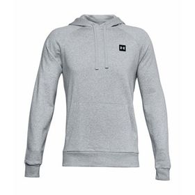 Under Armour Rival Fleece Logo Kapüşonlu Steel Light Heather-Black Gri Üst Erkek Sweatshirt