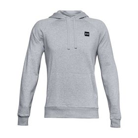 Under Armour Rival Fleece Logo Kapüşonlu Steel Light Heather-Black Gri Üst Erkek Sweatshirt
