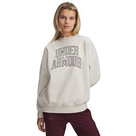 Under Armour Rival Fleece Oversize Varsity Crew Beyaz Kadın Sweatshirt