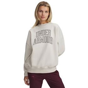 Under Armour Rival Fleece Oversize Varsity Crew Beyaz Kadın Sweatshirt