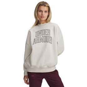 Under Armour Rival Fleece Oversize Varsity Crew Beyaz Kadın Sweatshirt