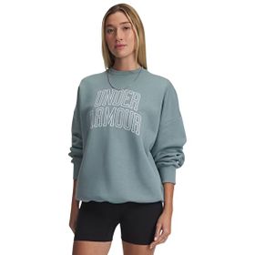 Under Armour Rival Fleece Oversize Varsity Crew Su Yeşili Kadın Sweatshirt