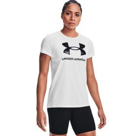 Under Armour Sportstyle Graphic Beyaz Siyah Kısa Kollu Kadın T-Shirt