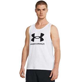 Under Armour Sportstyle Logo Tank Beyaz Erkek Atlet
