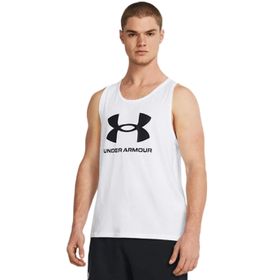 Under Armour Sportstyle Logo Tank Beyaz Erkek Atlet