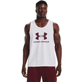 Under Armour Sportstyle Logo Tank Beyaz Erkek Atlet