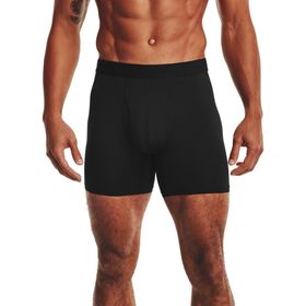 Under Armour Tech Mesh 6 in 2 Pack Black Black Erkek Boxer