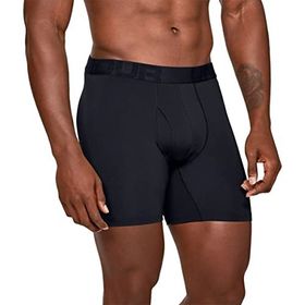 Under Armour Tech Mesh 6 in 2 Pack Black Black Erkek Boxer
