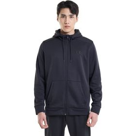 Under Armour UA Armour Fleece FZ Black-Black Hoodie Erkek Sweatshirt