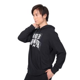 Under Armour UA Rival Terry Graphic HD Black White Erkek Sweatshirt