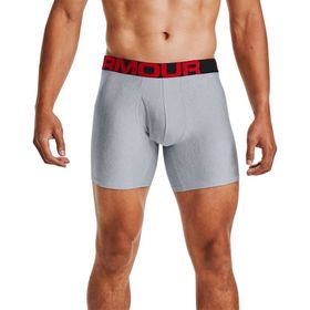 Under Armour Ua Tech 6 in 2 Pack Mod Gray Light Heather - Jet Gray Light Gri Erkek Boxer