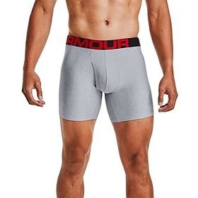 Under Armour Ua Tech 6 in 2 Pack Mod Gray Light Heather - Jet Gray Light Gri Erkek Boxer
