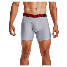Under Armour Ua Tech 6 in 2 Pack Mod Gray Light Heather - Jet Gray Light Gri Erkek Boxer